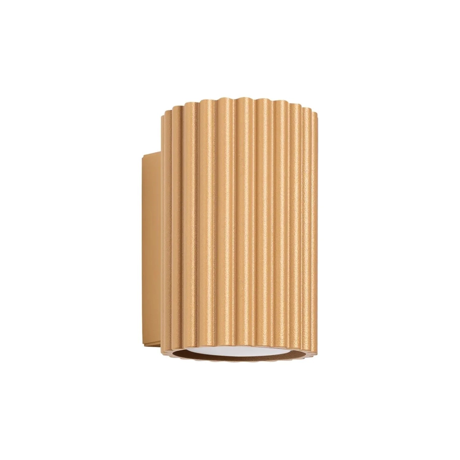 Licht-Erlebnisse Kleine Wandlampe In Gold 10 CM Hoch Aluminium GU10 Modern
