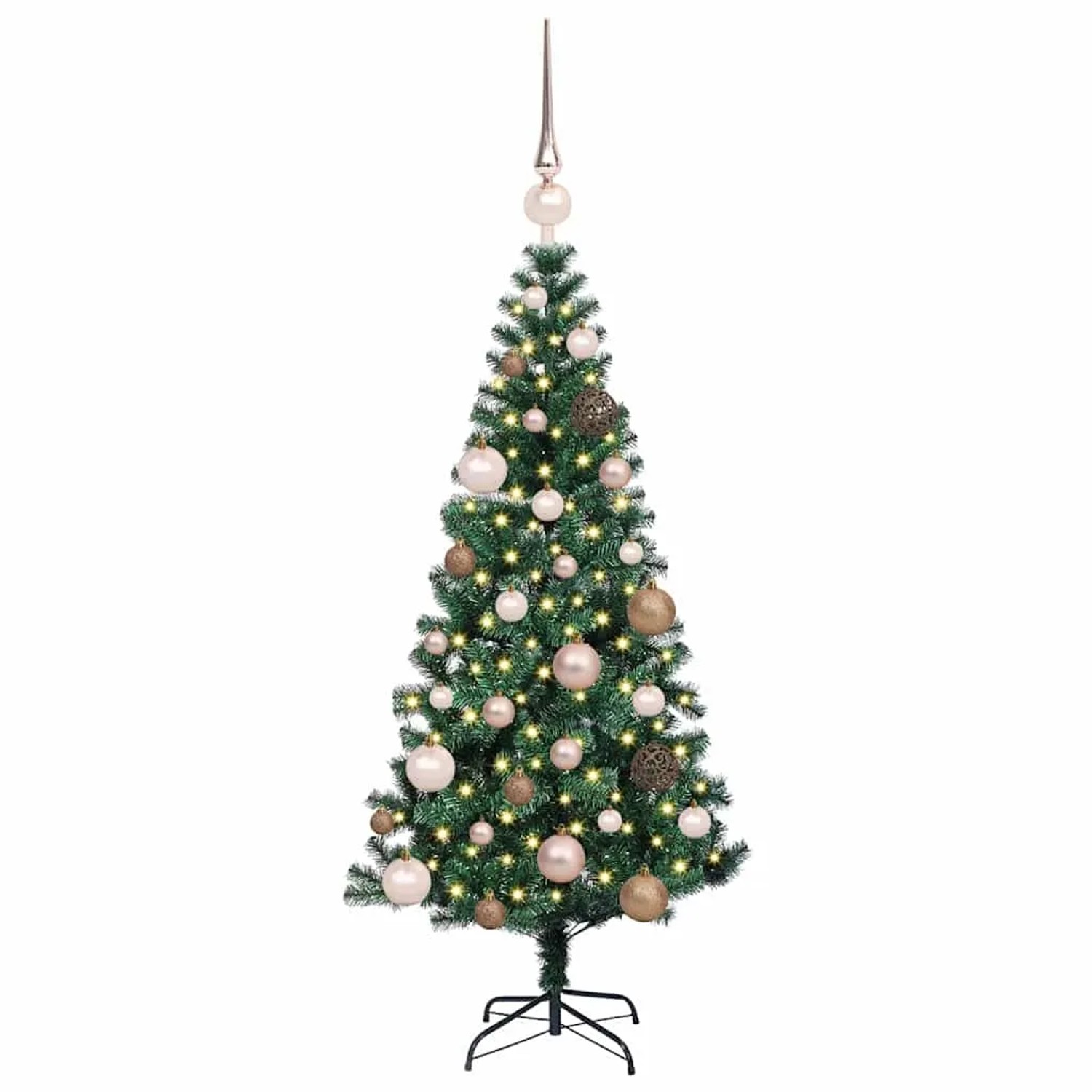 vidaXL Künstlicher Vorbeleuchteter Weihnachtsbaum Grün 120 cm 3396734