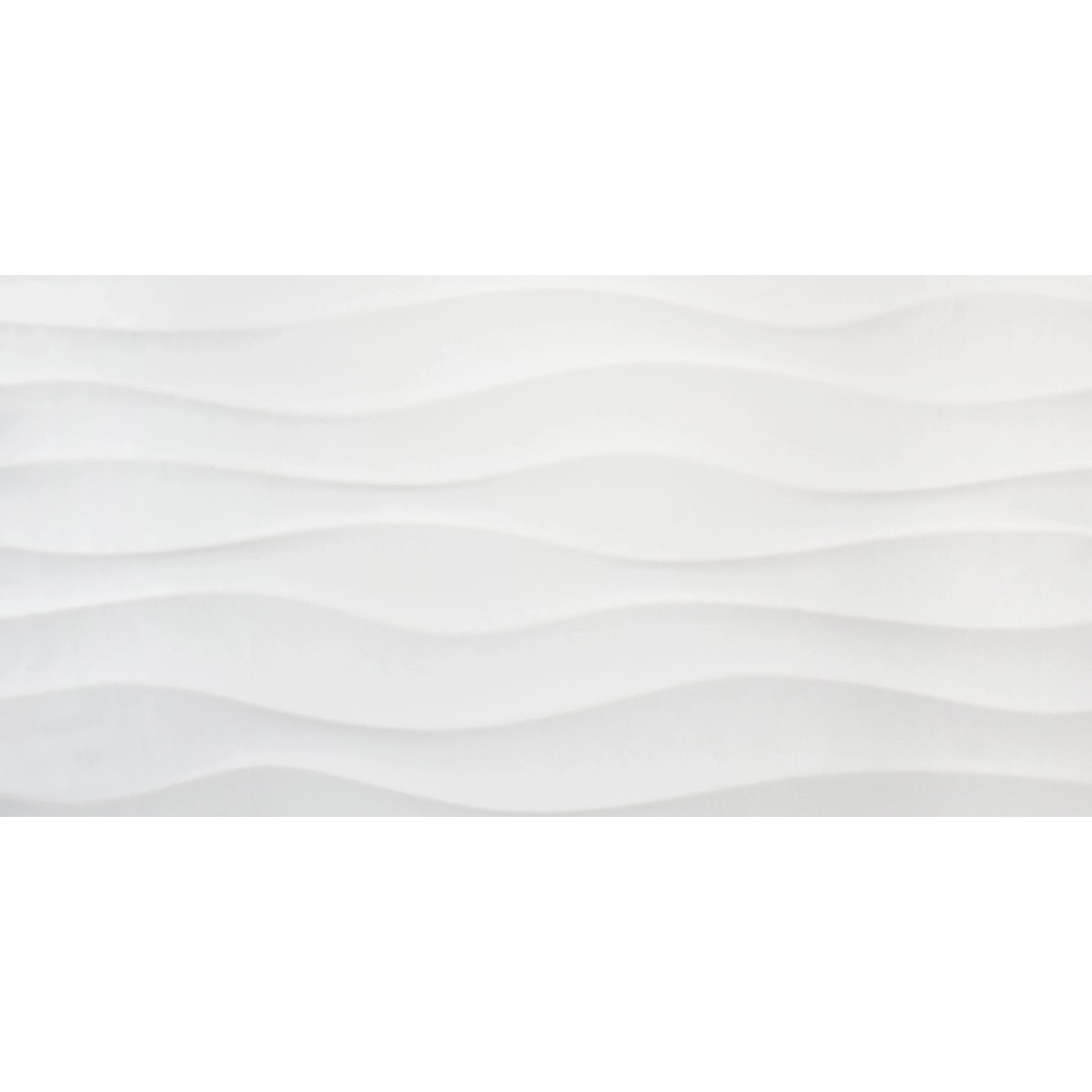 United Tile Wandfliese Dekor Alaska Wave glasiert matt 29,5 cm x 59,5 cm Weiß