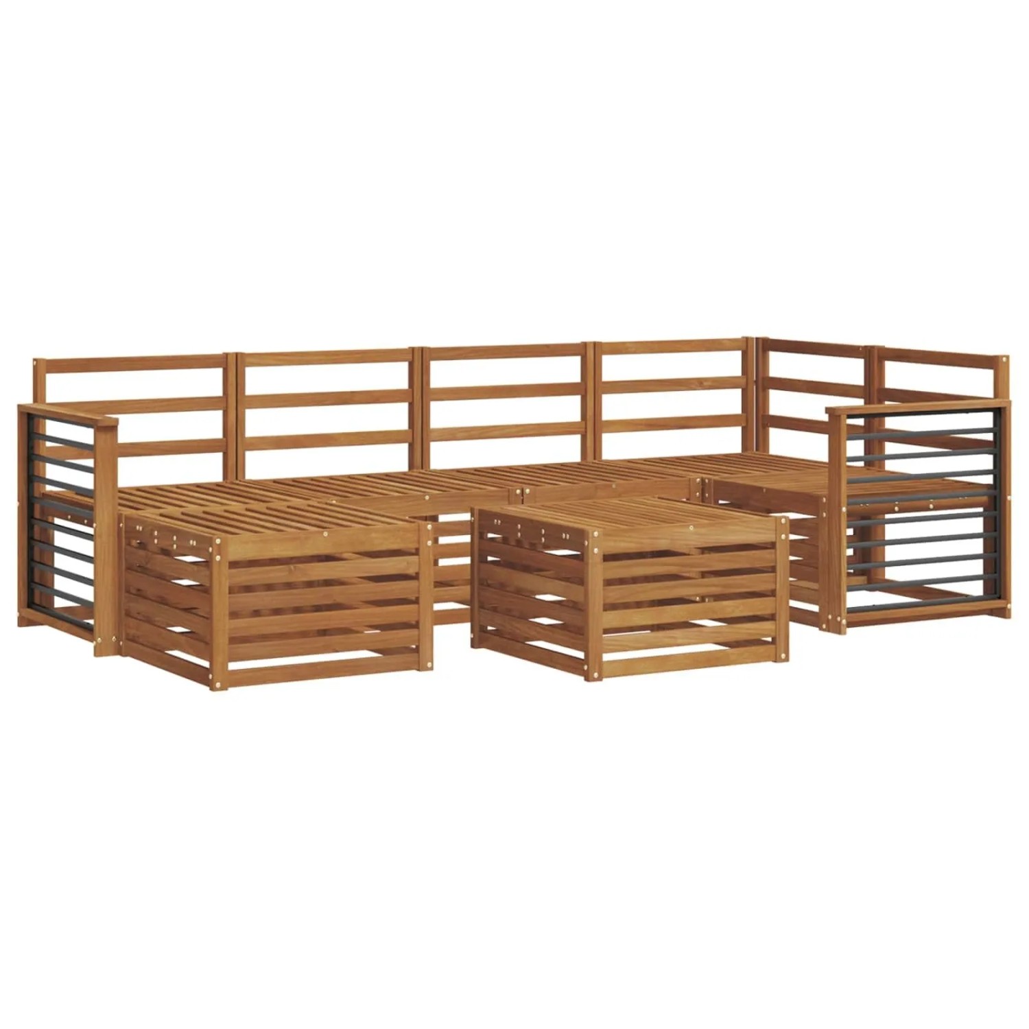 vidaXL Sofagarnituren Natur Massivholz Akazie 3375139