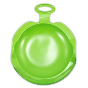 Grüner KHW Rutschteller Snow Spider, Ø 55cm, mit Griffmulden für Kinder.