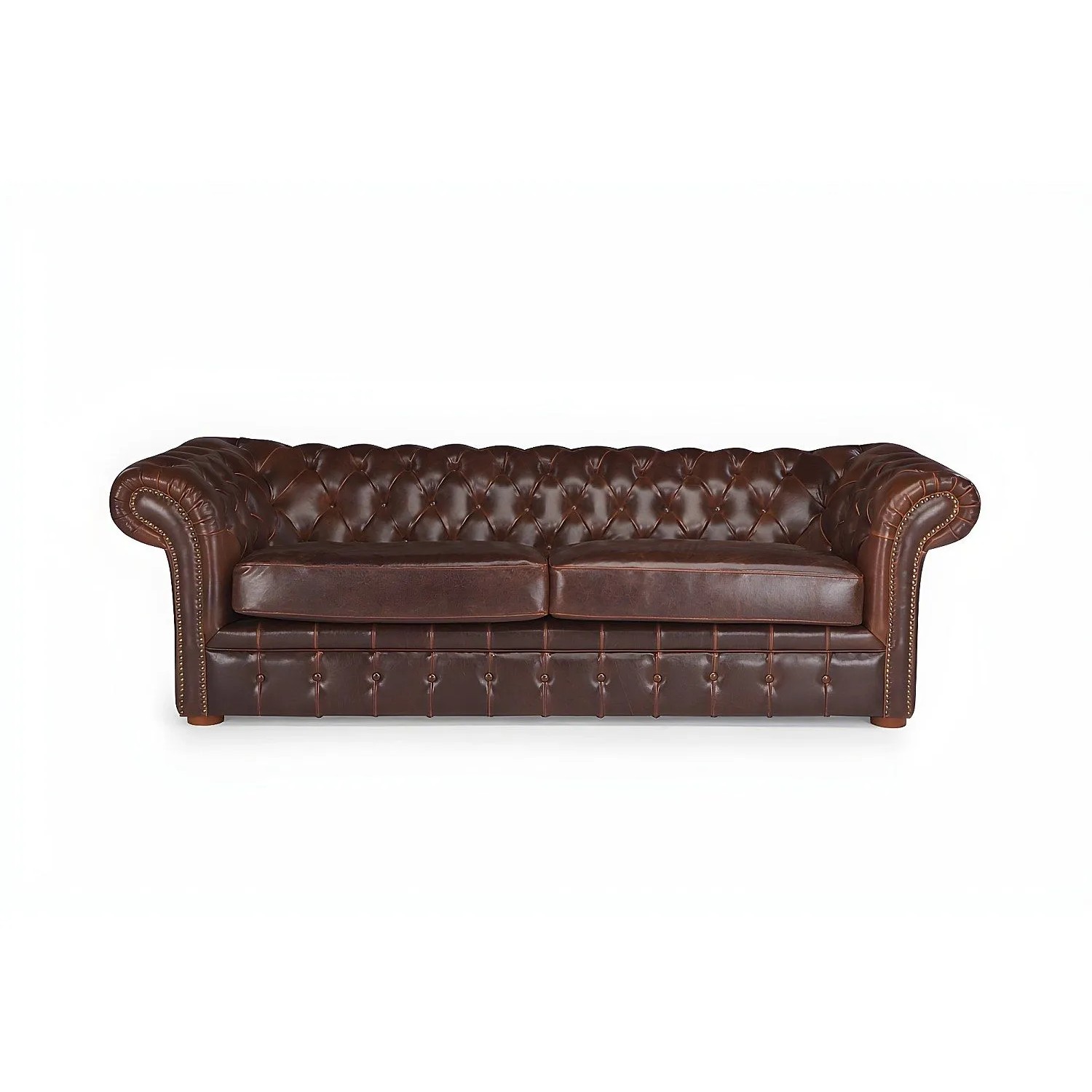 Vente-unique Sofa Ohne Schlafmöglichkeit Clotaire Schokoladenbraun 232 cm