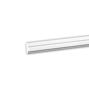 Weiße PROFHOME Wandleiste/Stuckleiste (200 cm) aus stoßfestem Polystyrol.