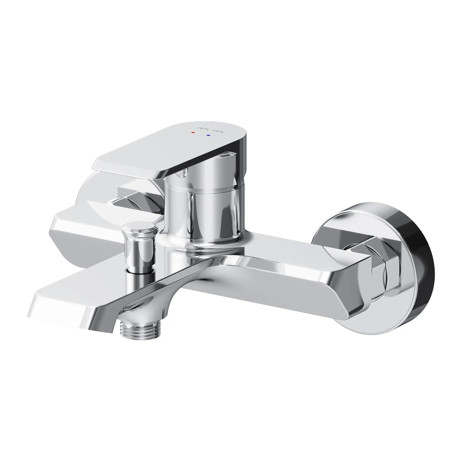 AM.PM Flash Wannenarmatur aus Chrom, Einhebelmischer für Badewanne und Dusche.