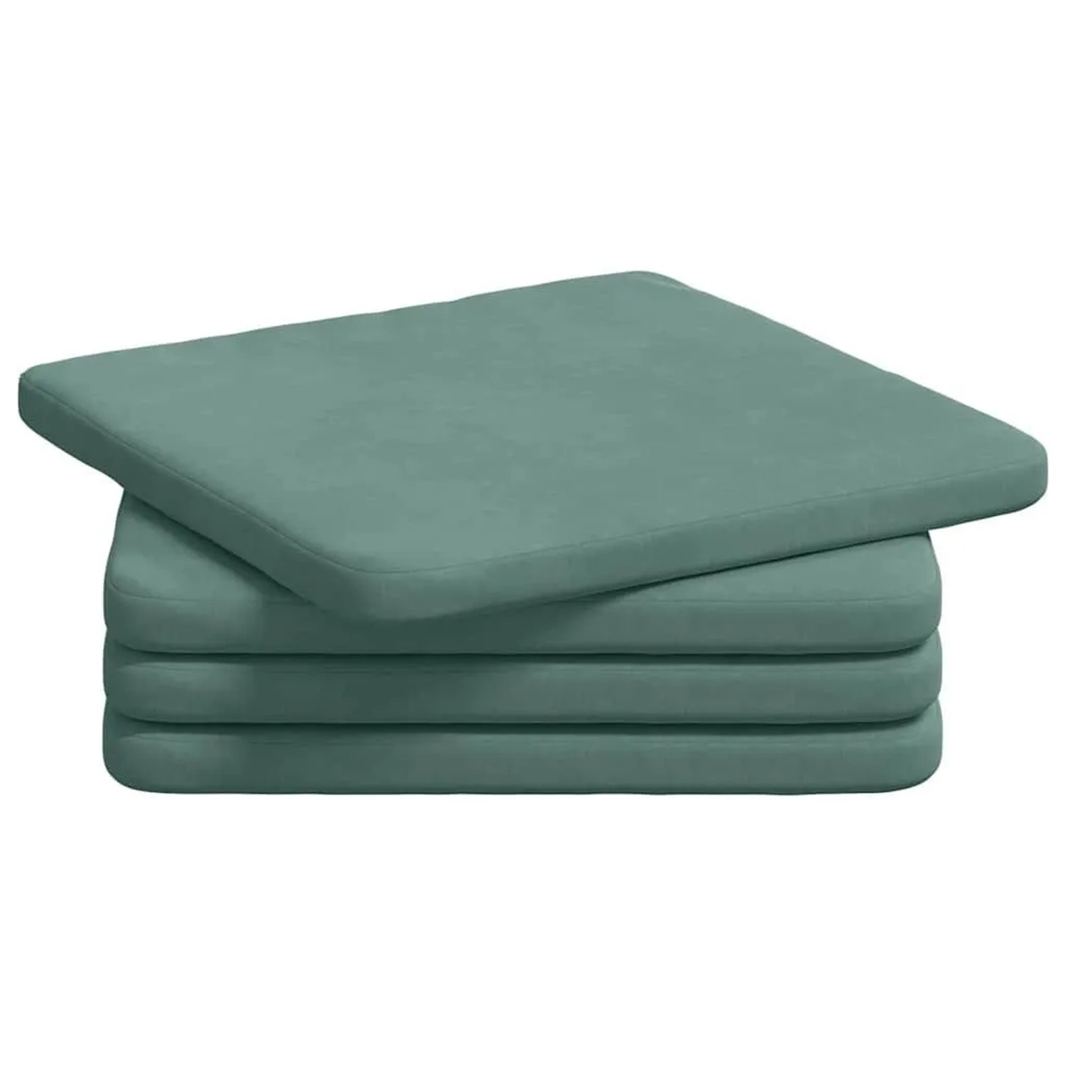 vidaXL Sitzkissen 4 Stk Meergrün 40 x 40 x 3 cm Samt 42015216
