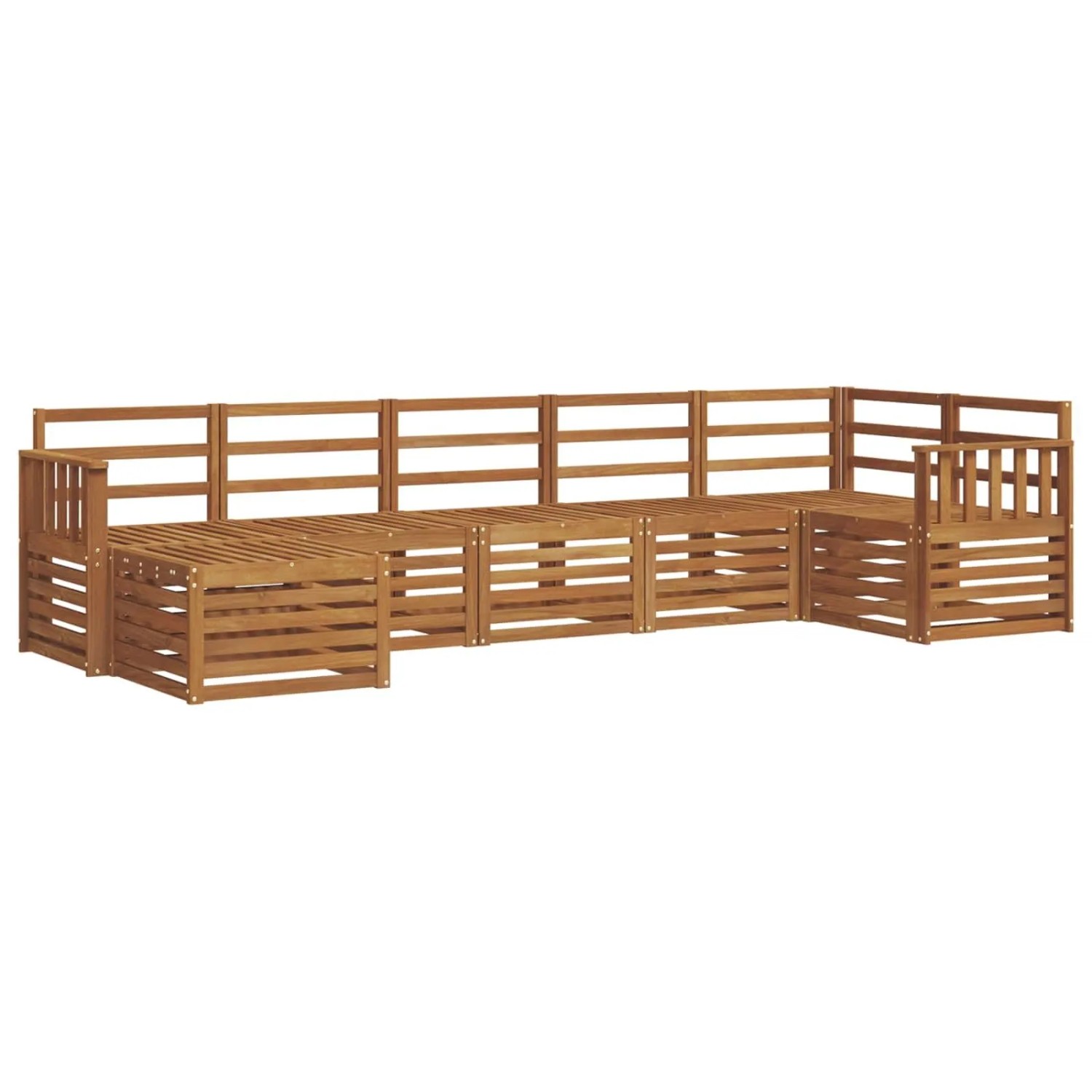 vidaXL Sofagarnituren 7 Tlg Natur Massivholz Akazie 3375159