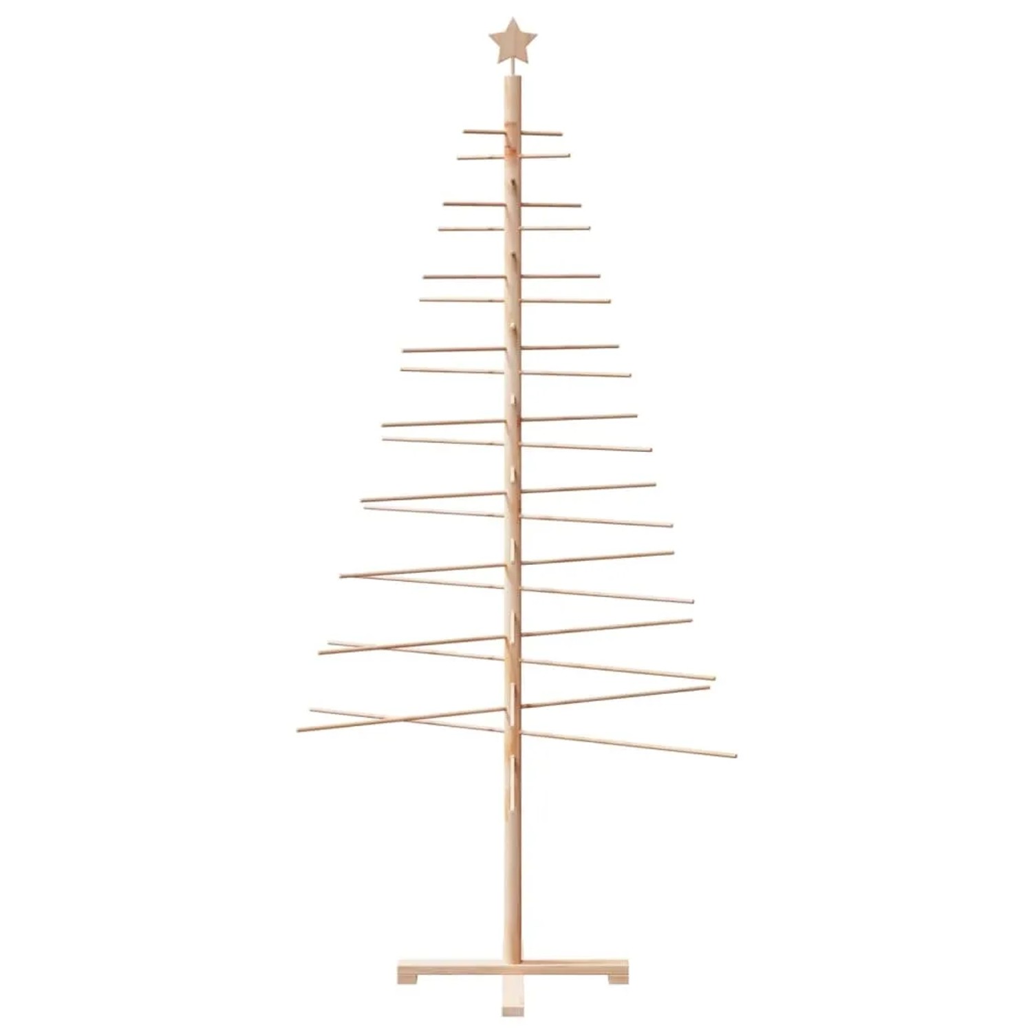 vidaXL Weihnachtsbaum Holz zum Schmücken 210 cm Massivholz Kiefer 4019695