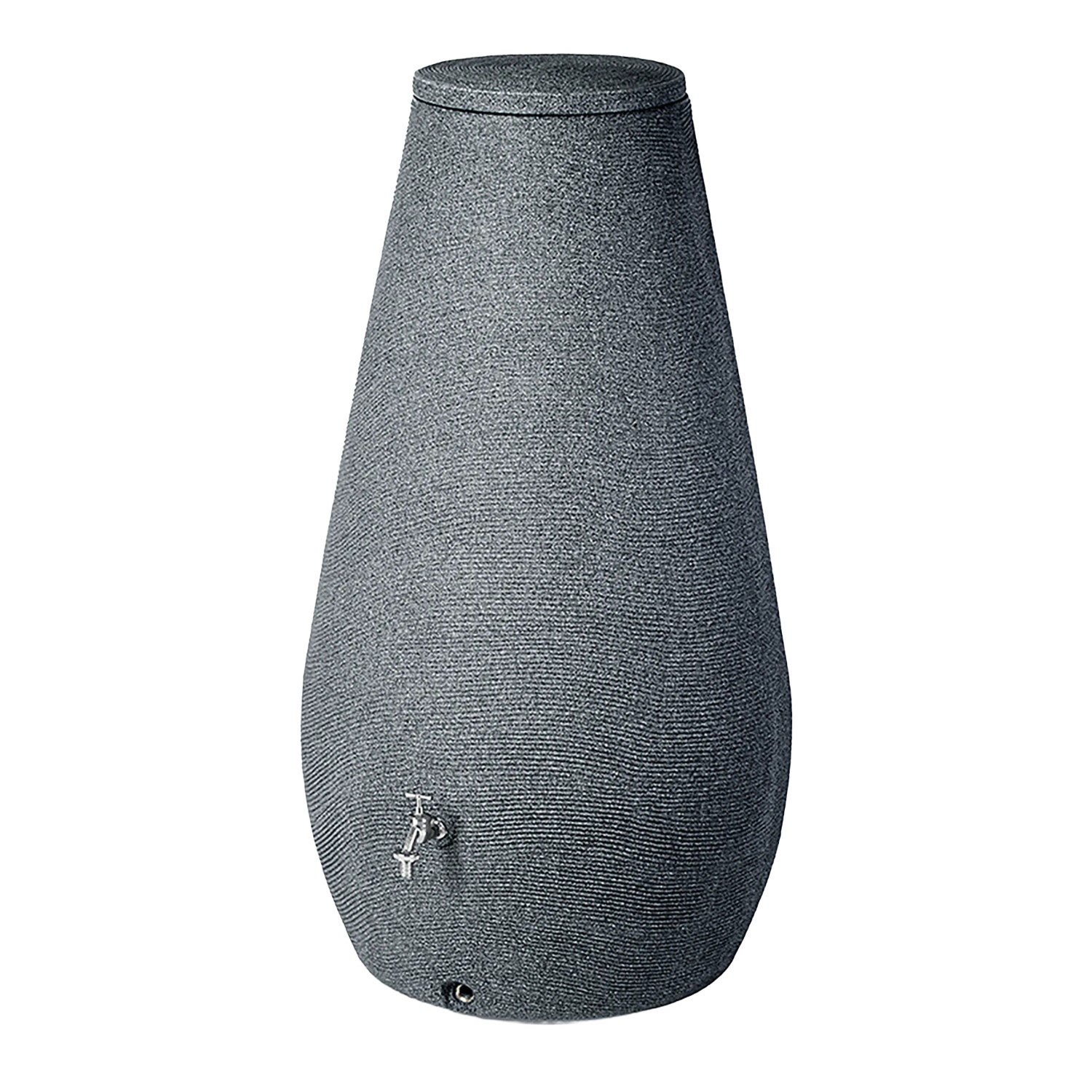 Arves Regenwassertank Drop, 410 l, Granit-Optik, mit Wasserhahn. Regentonne für den Garten.