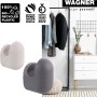 Wagner Wandhaken-Set Pill WH 0411, 4er-Set in Schiefergrau und Lichtgrau aus Bio-Kunststoff.