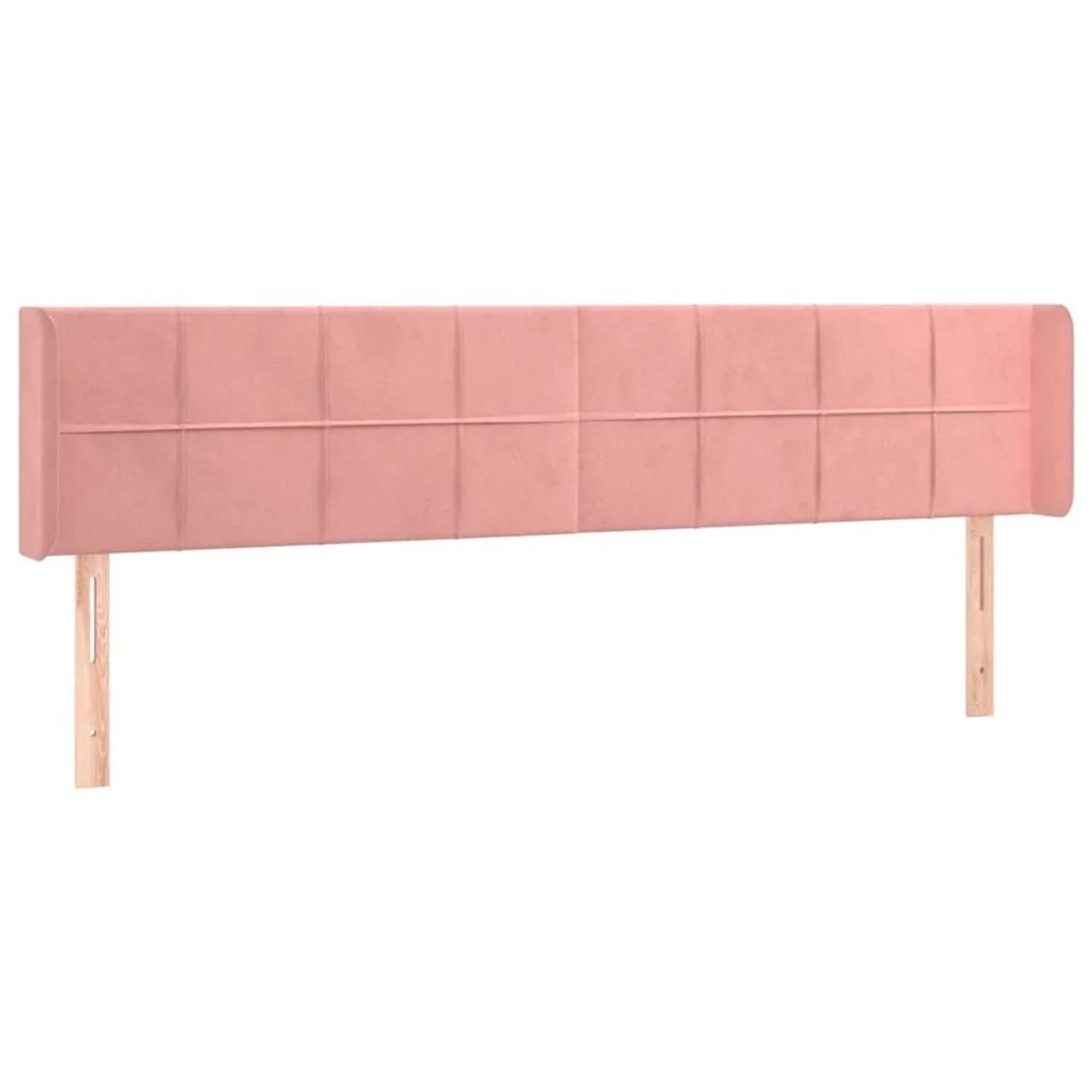vidaXL Kopfteil mit Ohren Rosa 163x16x78/88 cm Samt 3118827