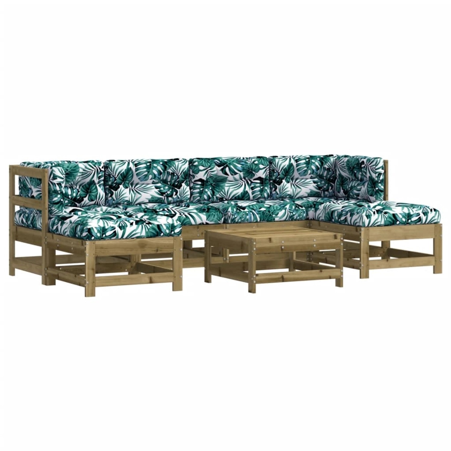 vidaXL 7-Tlg Garten-Lounge-Set mit Kissen Imprägniertes Kiefernholz 3185933 günstig online kaufen