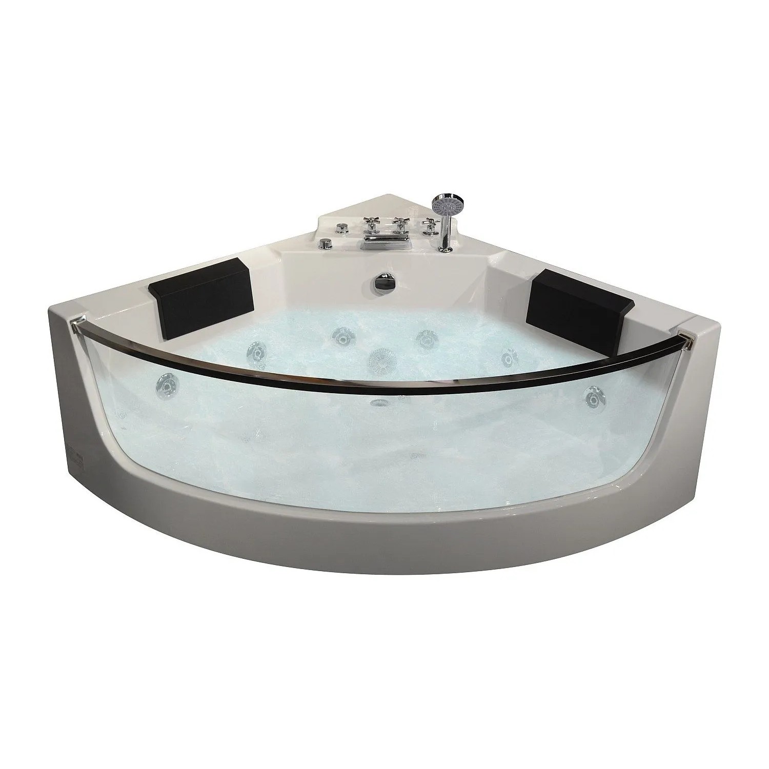Vente-unique Whirlpoolbadewanne Evelina Weiß 138 cm
