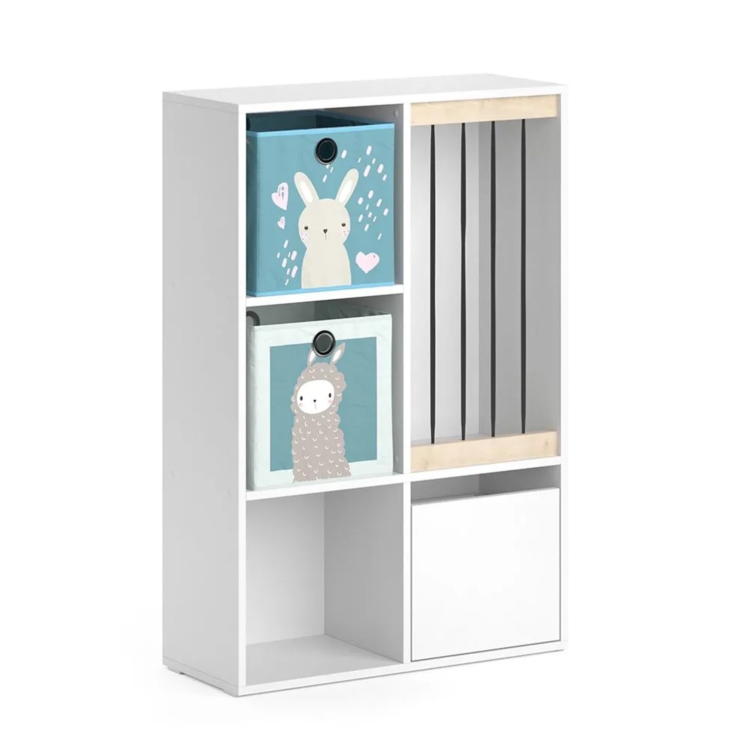 Vicco Kinderregal Luigi Weiß 29 x 108 mit 2 Faltboxen Art Nr 36233