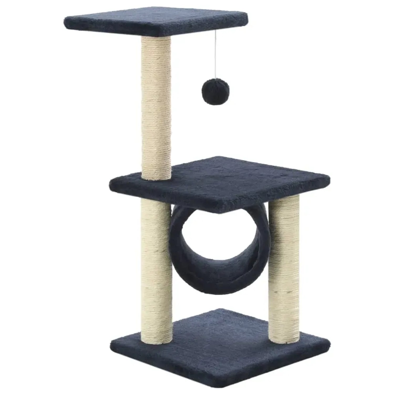 vidaXL Katzen-Kratzbaum Sisal 65 cm Dunkelblau