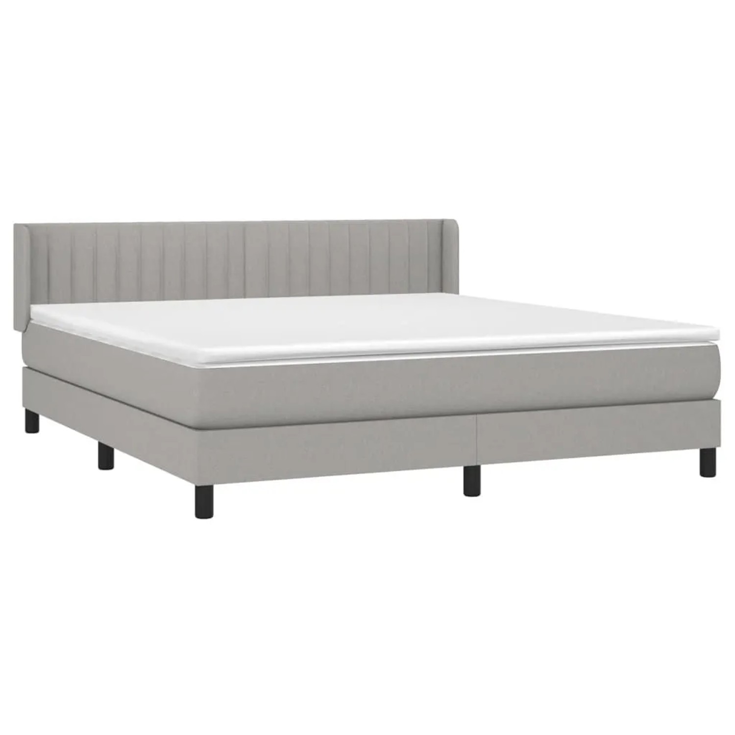 vidaXL Boxspringbett mit Matratze Hellgrau 180x200 cm Stoff 3129889 günstig online kaufen