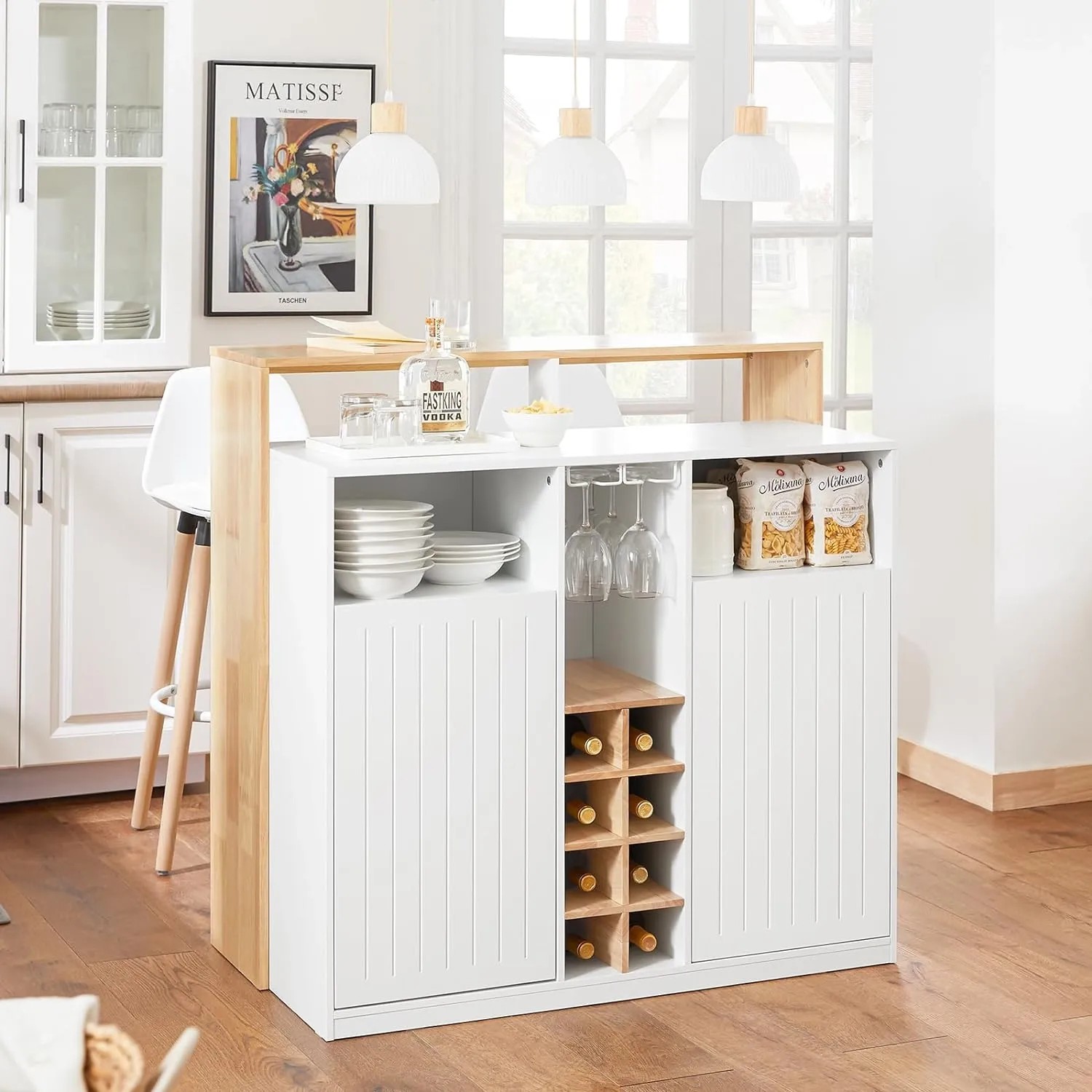 SoBuy Kücheninsel KNL07-WN Kommode Sideboard Küchenschrank Buffet kaufen bei OBI