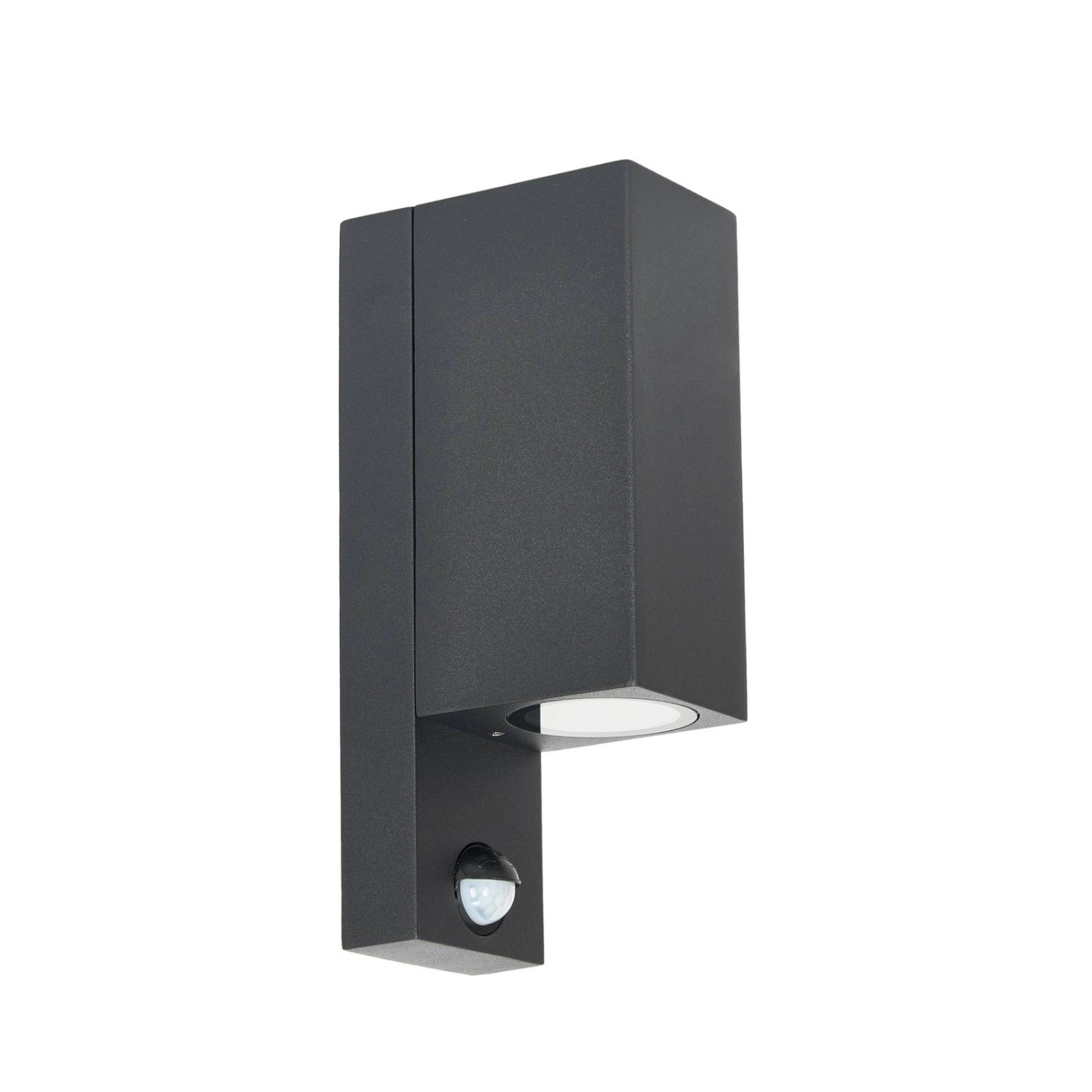 PRIOS Tetje 10004870 mit Bewegungsmelder Modern in Schwarz aus Aluminium 2-flammig GU10