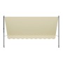 Beige Klemmmarkise Kapstadt 350x120 cm für Balkon oder Terrasse.