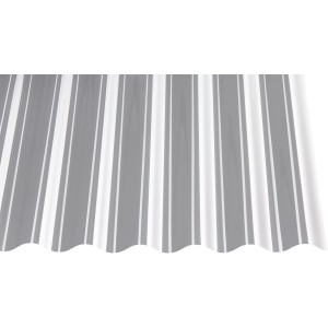 Transparente PVC Profilplatte Sinus 76/18, 0,8 mm stark, 3000x900 mm, für Kunststoffbedachung.
