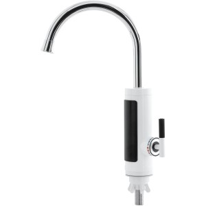 Easymaxx Warmwasserarmatur mit Durchlauferhitzer, 3600 W, Chrom-Optik.