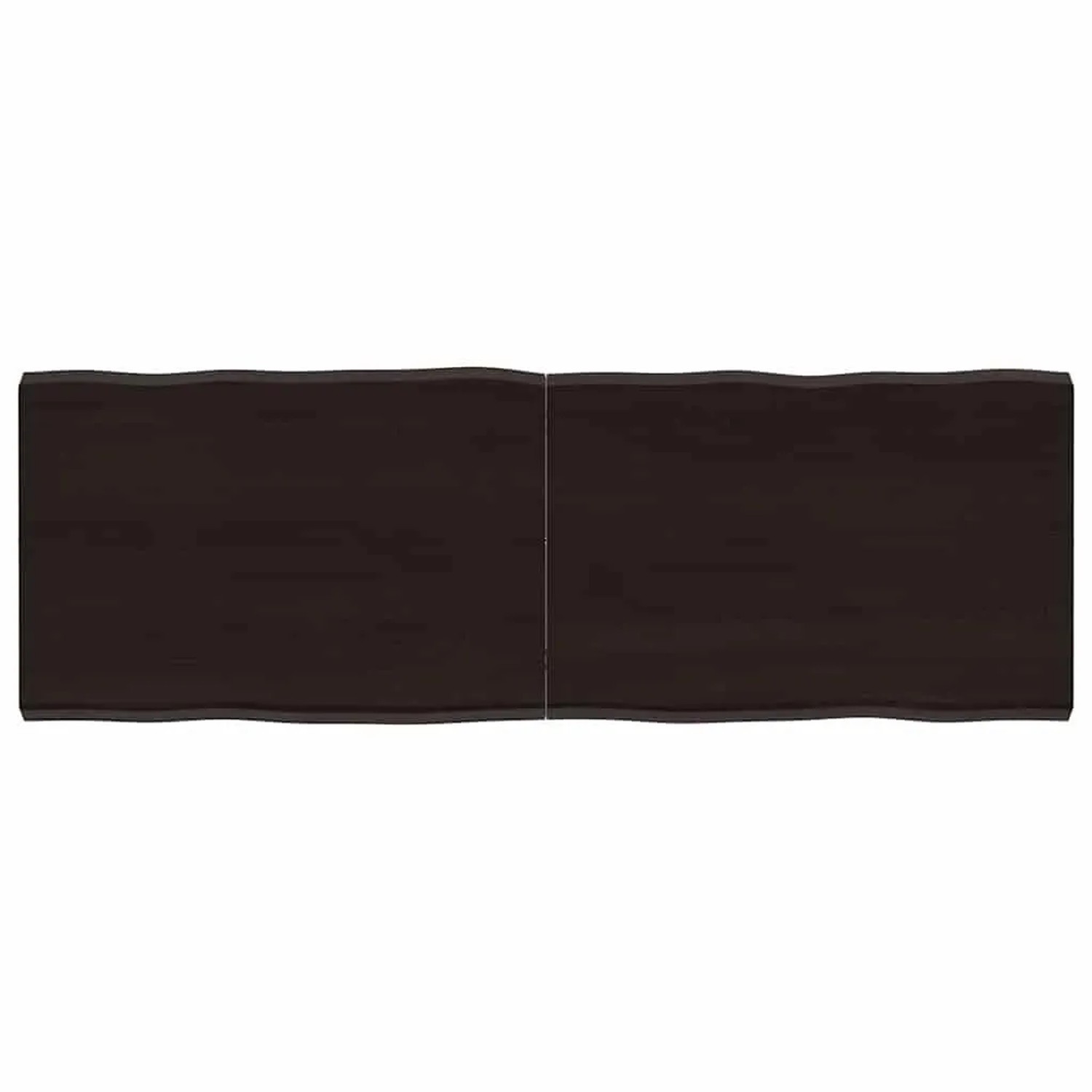 vidaXL Tischplatte 120x40x2-4 cm Massivholz Behandelt Baumkante 364022