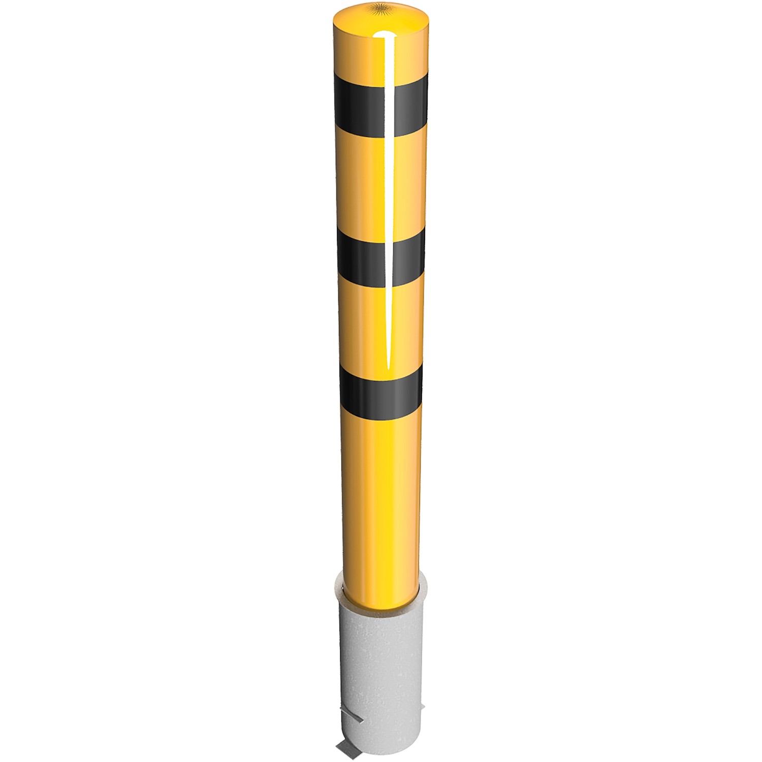 Schake Stahlrohrpoller Herausnehmbar Ø 193 mm x 2.000 mm Gelb-Schwarz