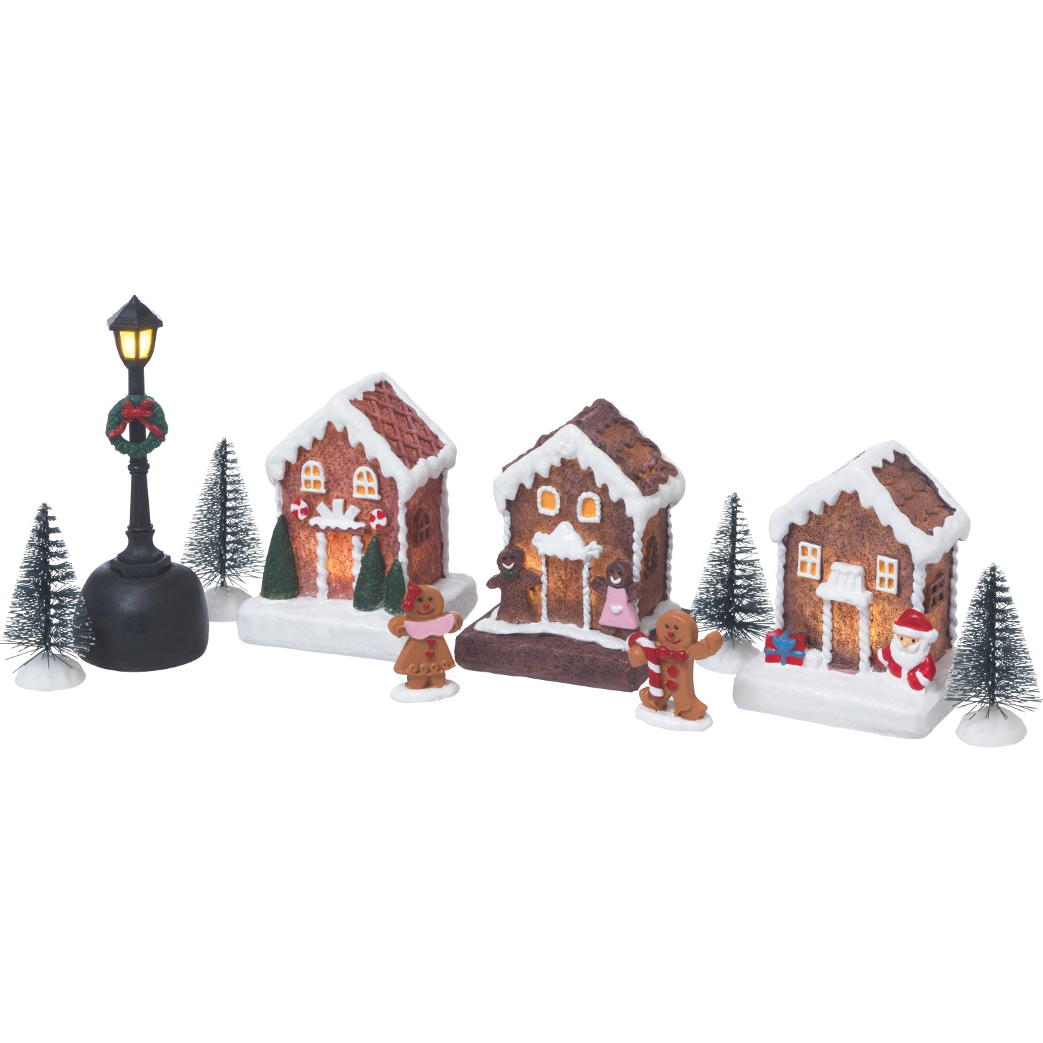 LED-Weihnachtsdorf Lebkuchen 25,7 cm x 5,5 cm x 11,5 cm
