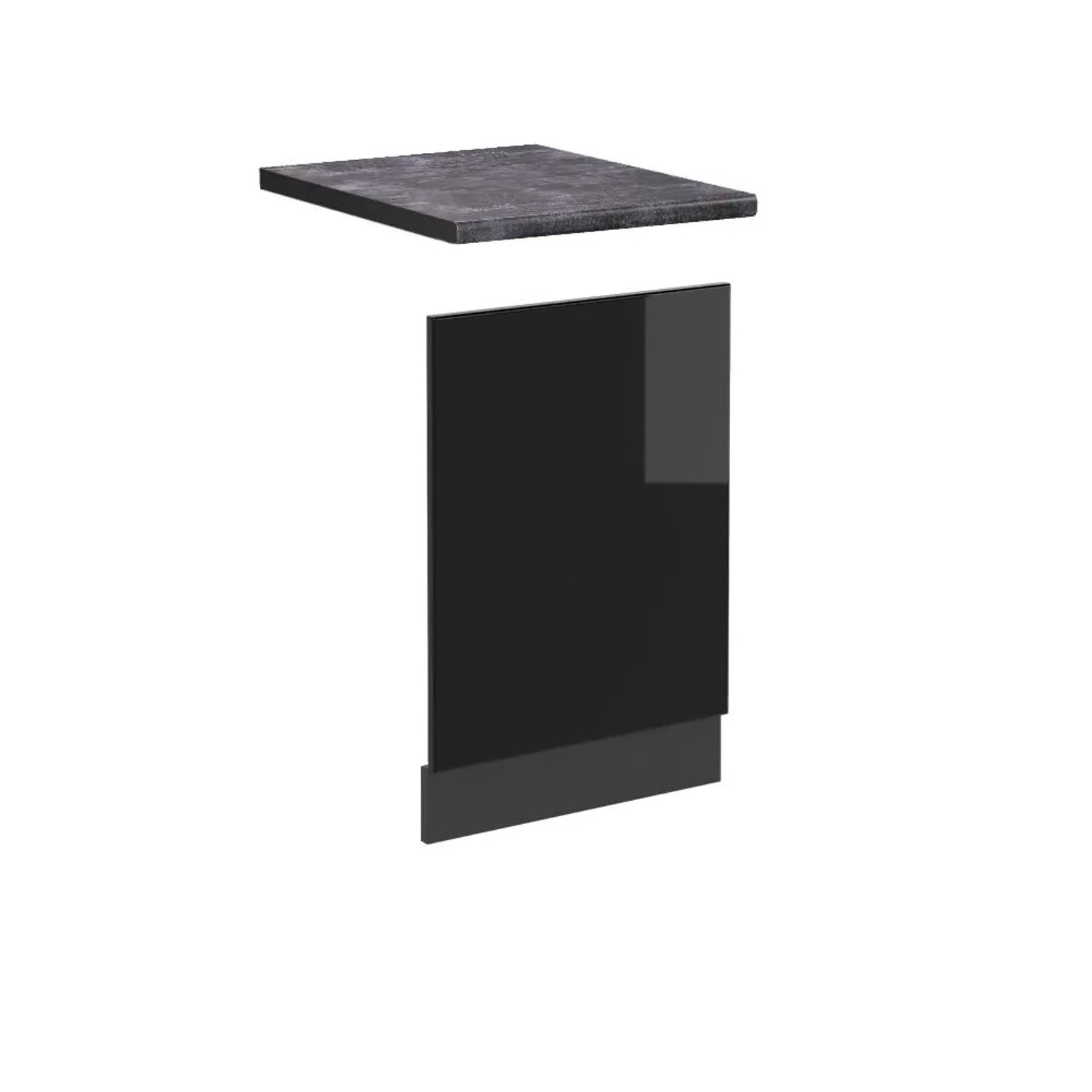 Vicco Frontblende R-Line Schwarz Hochglanz Anthrazit 45 cm AP Anthrazit