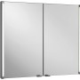 Fackelmann Spiegelschrank LED-Line, weiß, 81 cm breit, mit Softclose-Türen.