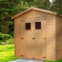 Timbela Holz-Gartenhaus M351, 4,08 m², mit Fenstern. Gartenhaus aus unbehandeltem Holz.