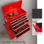 Tectake Werkzeugwagen  8 Kugelgelagerte Schubladen Mit Antirutschmatten Belastbarkeit 150 kg  69 x 33 x 110 cm Rot_5
