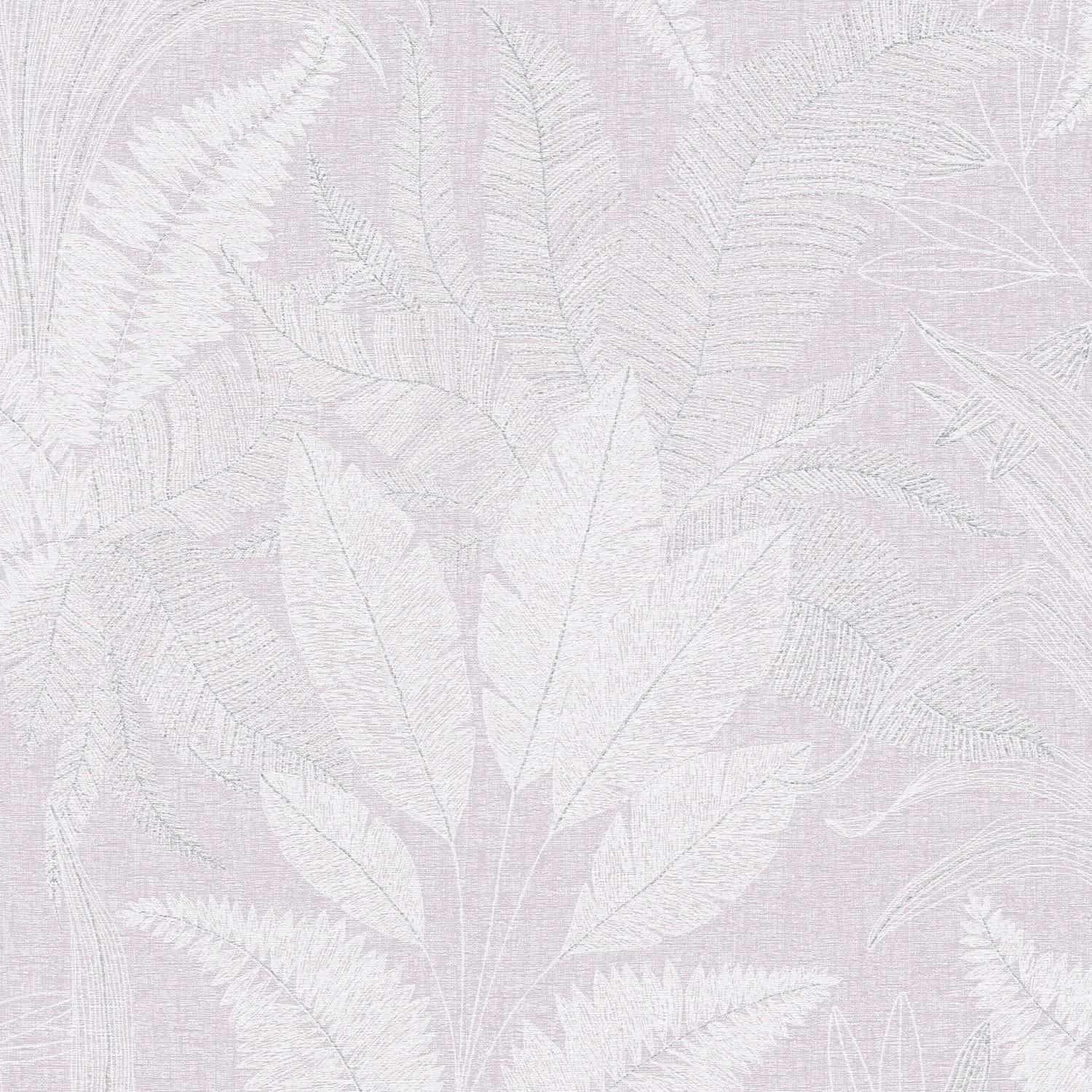 PROFHOME 396544-GU Landhaus Tapete Floral Matt Violett Weiß Grau 0,53 m x 1 günstig online kaufen