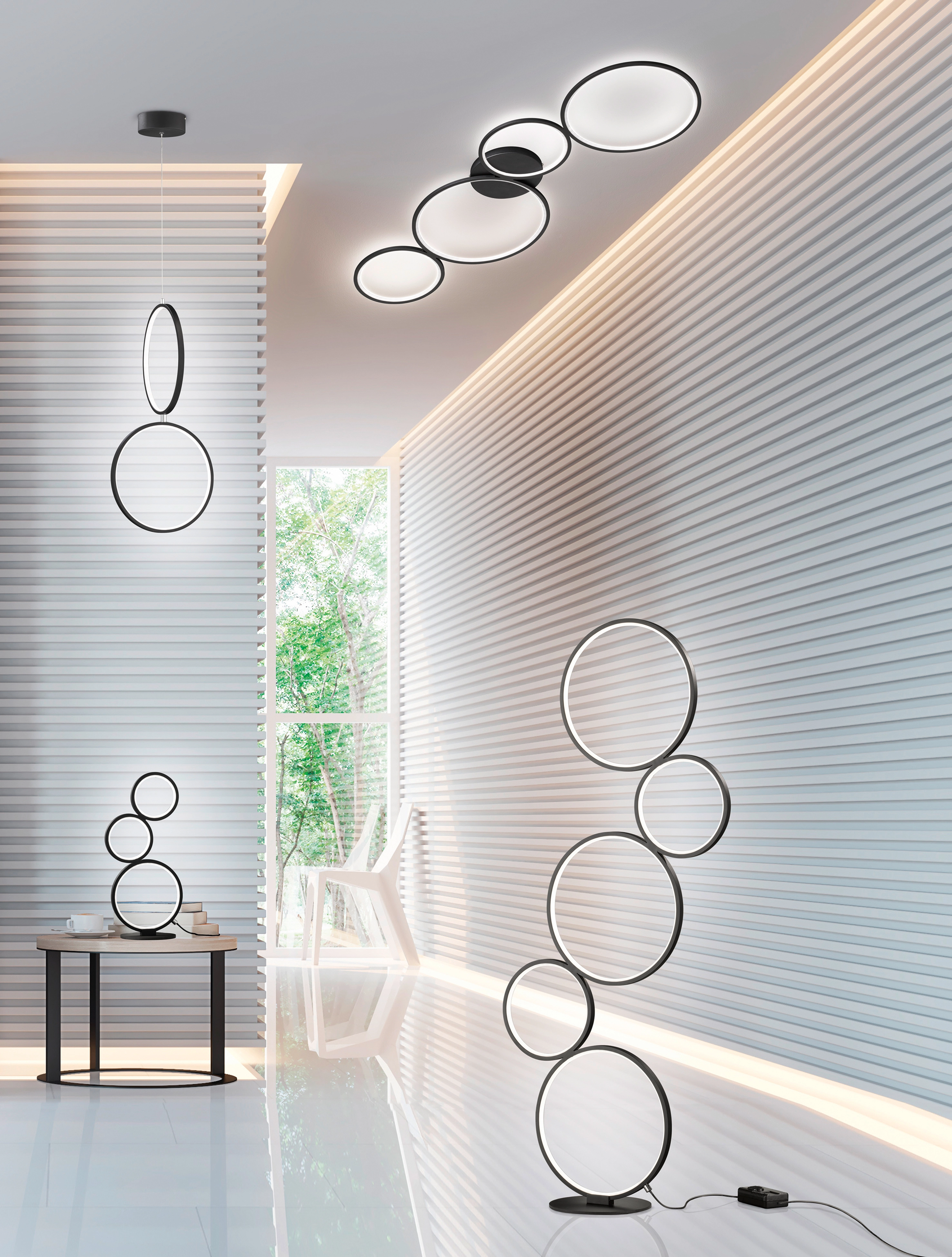 Trio LED-Deckenleuchte Rondo Schwarz matt kaufen bei OBI