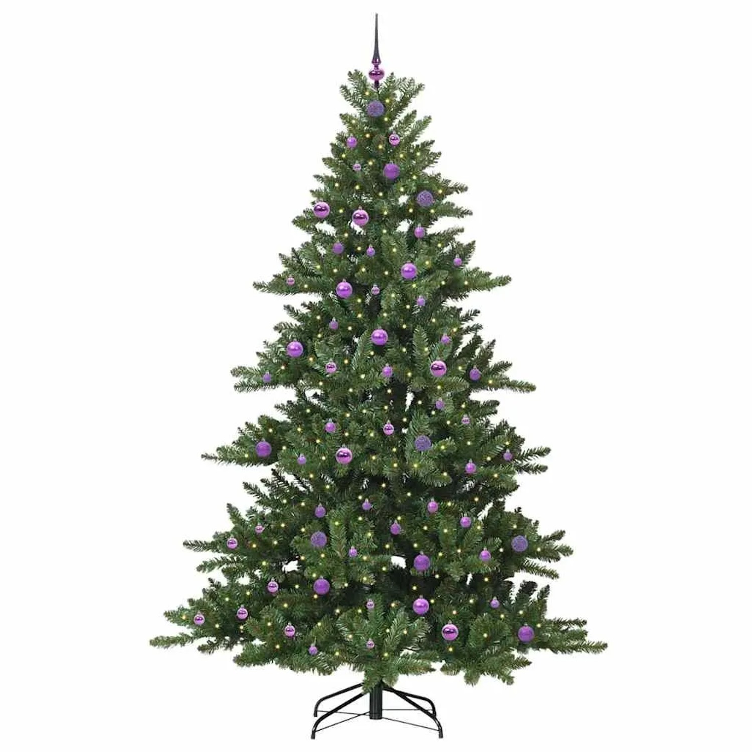 vidaXL Künstlicher Klappbarer Weihnachtsbaum mit 300 LEDs 240 cm PVC 3397698