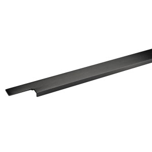 SOTECH Griffleiste SMAL Länge 996 mm Schwarz Gebürstet mit Harpunensteg Montage Zum Einfräsen