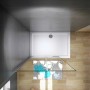 Duschparadies Walk-In Dusche 110x195cm mit Falttür und Nano Glas, Aufsicht