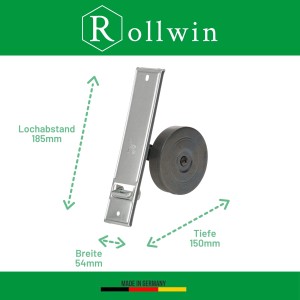 Rollwin Unterputz Gurtwickler für Rollladensteuerung, 185mm Lochabstand, 54mm Breite, 150mm Tiefe, mit Spule.