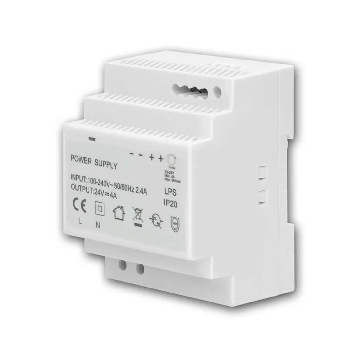 world-trading-net Transformator für DIN-Schiene 24V DC 4A 100W