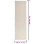 Cremefarbener vidaXL ZIZUR Teppich 80x250 cm in Jute-Optik für Innen- & Außenbereich. Robustes Polypropylen.
