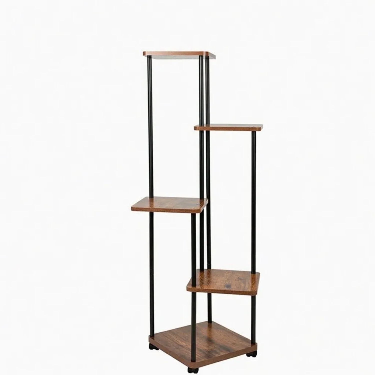 TTL HOME Pflanzenständer TOWER mit Rollen 111 x 55 x 55 cm Blumenständer Pflanzenregal Blumenregal Pflanzentreppe Mehrstöckig für Innen Außen
