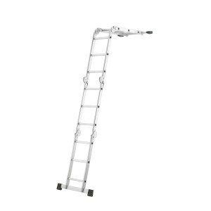 Hailo Alu-Universalleiter M60, Aluminium, als Anlegeleiter mit Plattform.