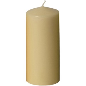 Stumpenkerze, 150 mm hoch, Ø 67 mm, Champagnerfarben. Dekorative Kerze für stimmungsvolles Licht.