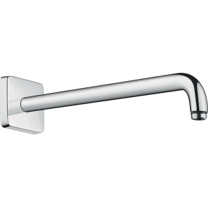 Hansgrohe Brausearm E, 39 cm, Chrom, zur Wandmontage im Duschbereich.