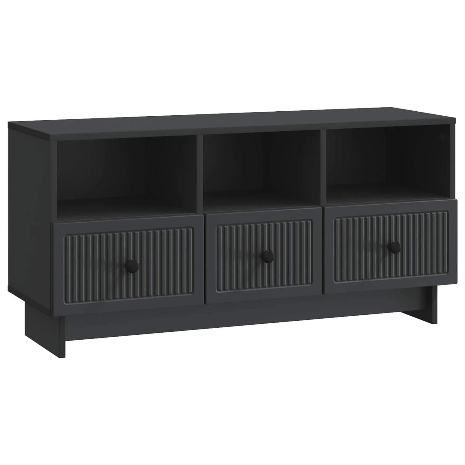 vidaXL TV-Schränk Schwarz 102 x 34,5 x 50 cm Holzwerkstoff 893986