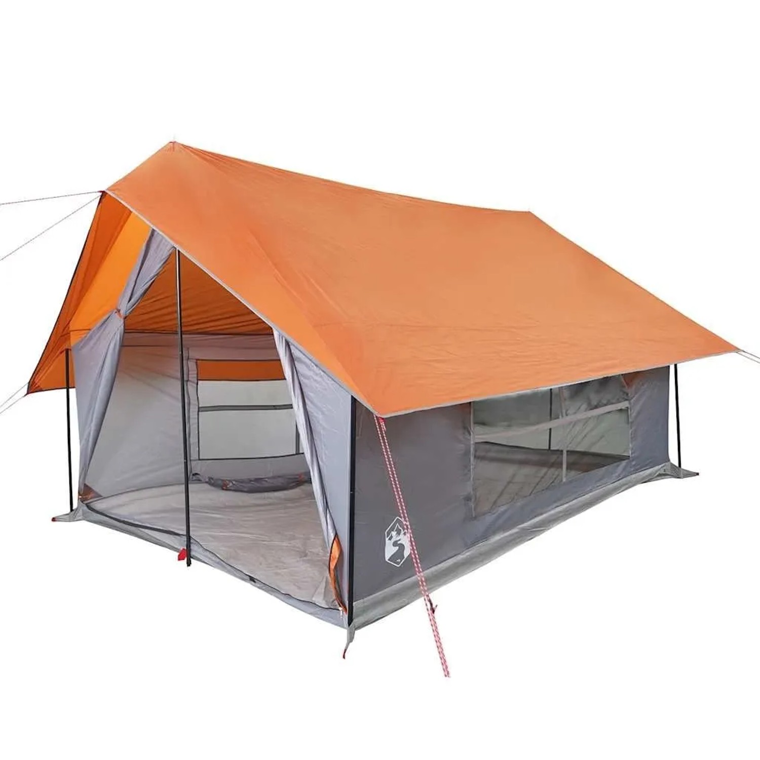 vidaXL Campingzelt 5 Personen Grau und Orange Wasserdicht 4009541