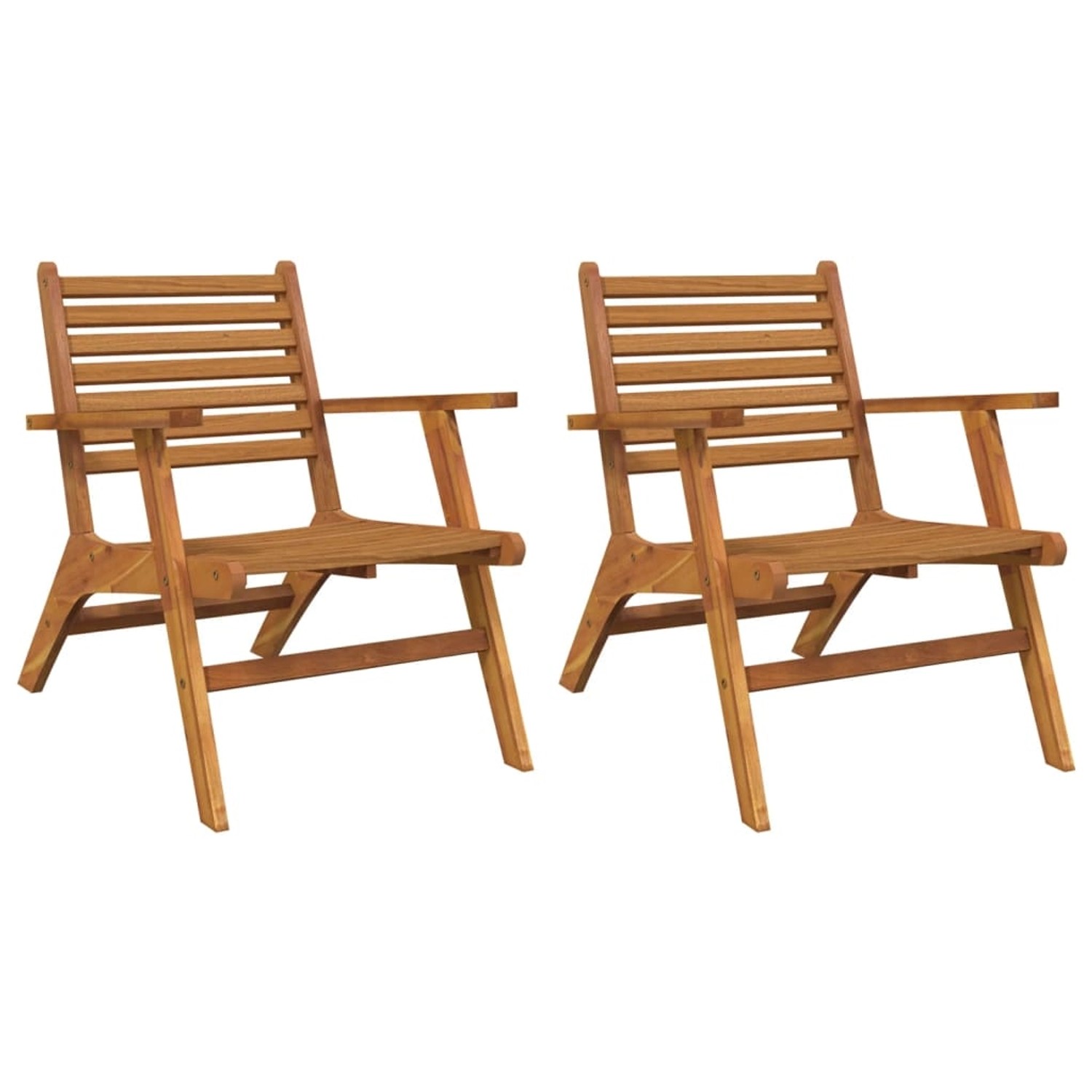vidaXL Gartenstühle 2 Stk. Massivholz Akazie günstig online kaufen