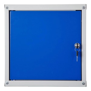 PROREGAL Schließfachwürfel Cubic, blau/grau, mit Schlüssel. Garderobenschrank für Umkleideräume.