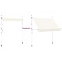 vidaXL Einziehbare Markise Handbetrieben 250 cm Cremeweiß 143695_6