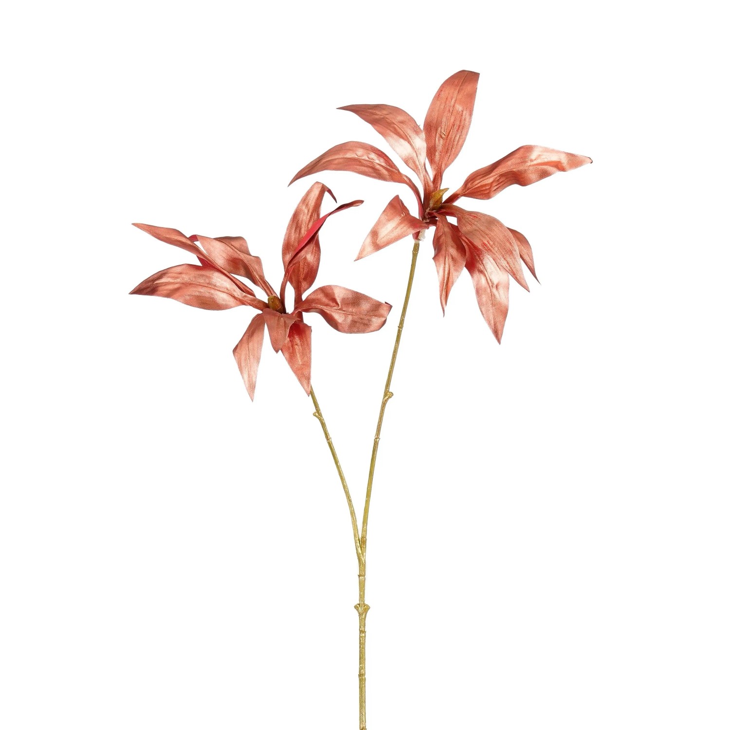 Mica Decorations Dracaena-Zweig mit Metallic Glitter Rot 77 cm