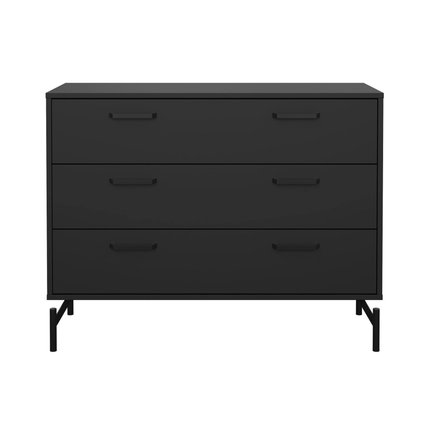 ebuy24 Dana Kommode 3 Schubladen Schwarz Matt günstig online kaufen